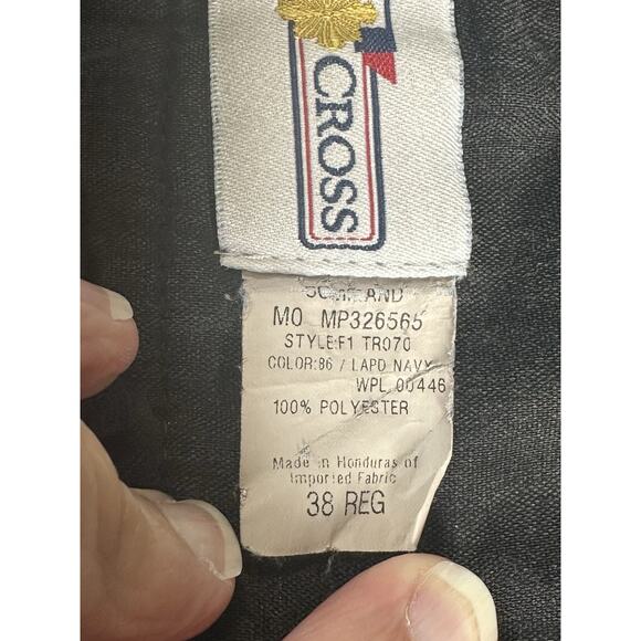 Flying Cross Mens Size 38R 31” Inseam Dark Blue Dress Pants Straight Leg - Picture 14 of 14